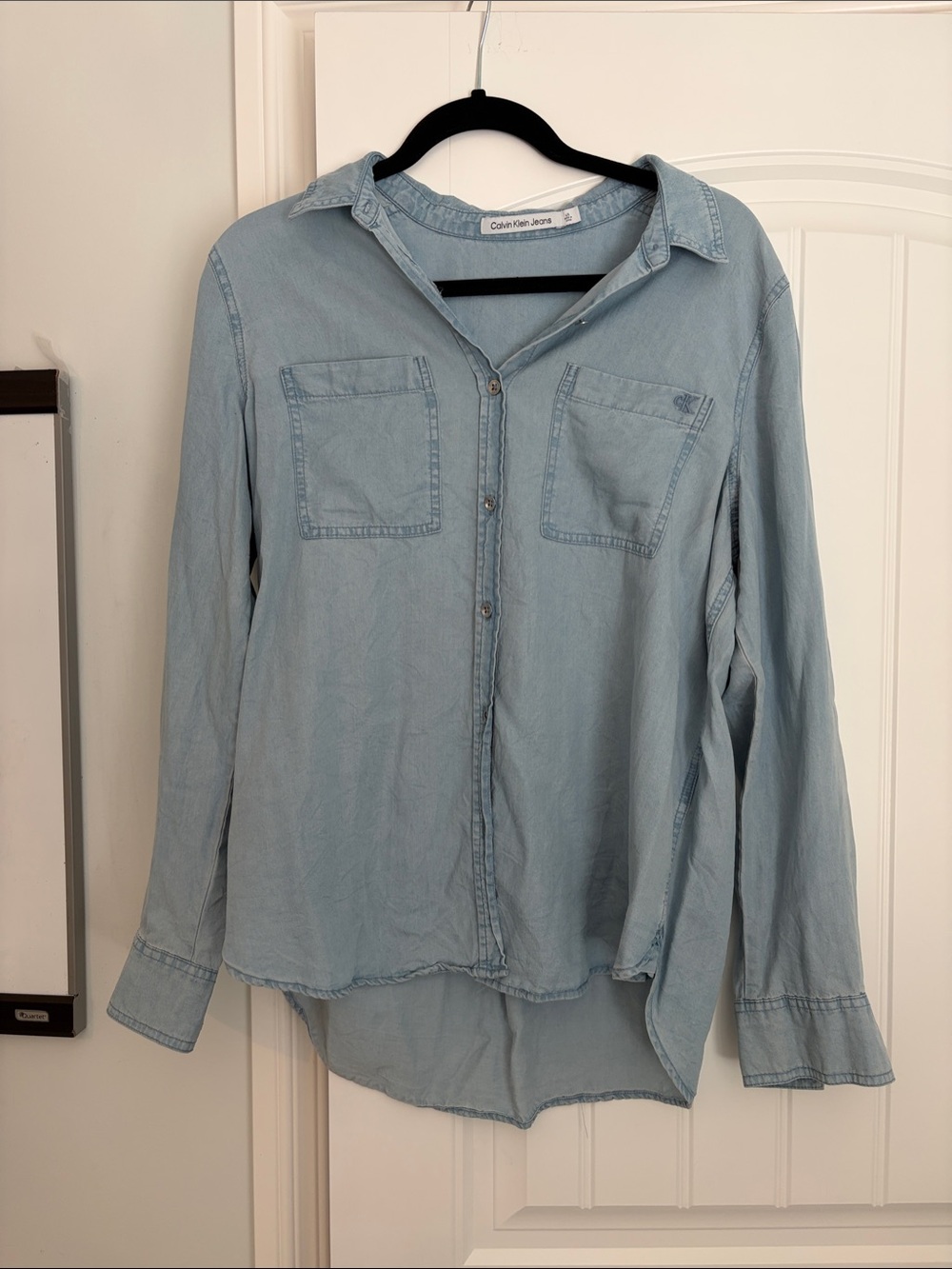 Calvin Klein Jeans Pale Blue Denim Button-Up Shirt